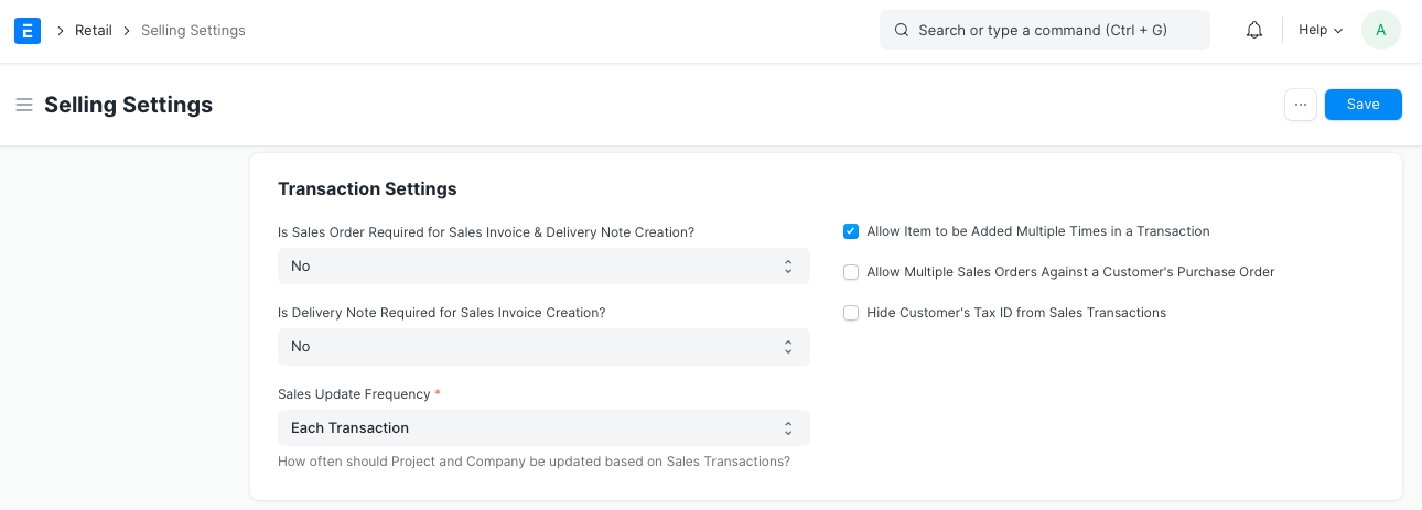 Transaction Settings34784c